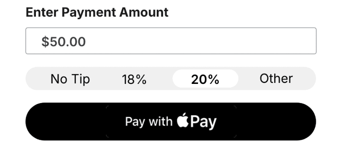 Enter payment amount