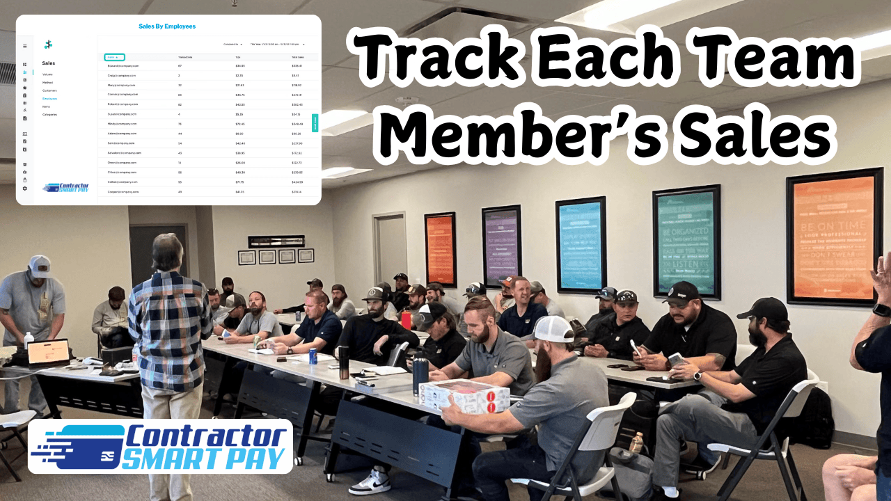 Track Team Member Credit Card Sales